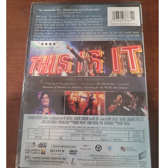 Michael Jackson’s This Is It DVD 2009 King of Pop Concert Documentary - Picture 5 of 5